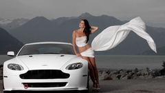 Woman cars Aston Martin