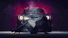 Woman cars Aston Martin