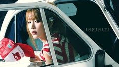 Woman cars blondes asians bangs models Korean Heo Yun Mi