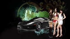 Woman cars brunettes