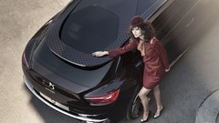 Woman cars concept art citroën girls with cars