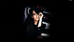 Woman cars dress black background hats brunettes mila kunis