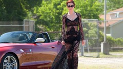 Woman cars dress BMW short hair emmy rossum