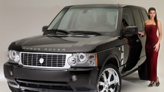 Woman cars dress Range Rover