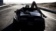 Woman cars dress Toyota blondes Toyota supra