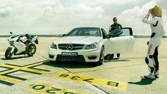 Woman cars Ducati motorbikes Ducati 848 Mercedes-Benz C63 AMG