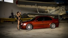 Woman cars girls with