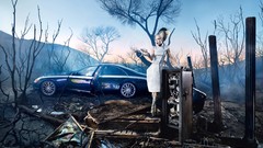 Woman cars girls with cars