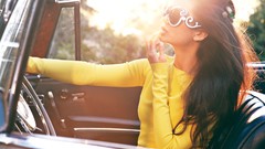 Woman cars glasses steering wheel dress The Vampire Diaries 