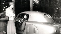 Woman cars grayscale