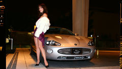 Woman cars jaguar vehicles