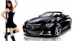 Woman cars Jennifer Garner cabrio BMW 6 series girls with cars