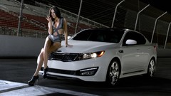 Woman cars Kia models adriana lima high heels girls with cars 