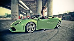 Woman cars Lamborghini asians