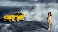 Woman cars lexus lfa