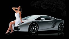 Woman cars lingerie brunettes girls with cars