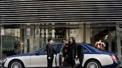 Woman cars maybach 62 s luxury brunettes