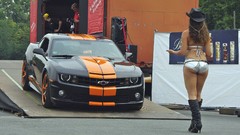 Woman cars pinups chevrolet