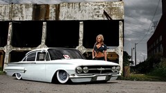 Woman cars pinups girls