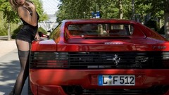 Woman cars red cars girls with cars