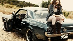 Woman cars roads Turkey vehicles models Ford mustang muscle 