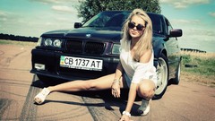 Woman cars sunglasses models