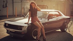 Woman cars Toyota Celica