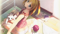 Woman cats feet Anime