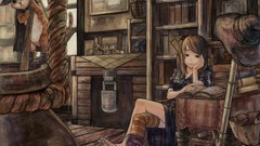 Woman cats Japan Anime cartoons animation