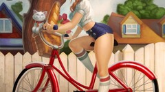 Woman cats legs artwork