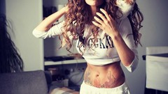 Woman cats tattoos models Aleksandr Mavrin