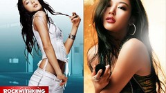 Woman Celebrity Actress asians long hair models Korean exposed 