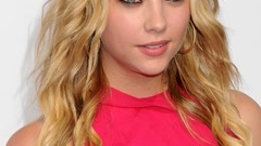 Woman Celebrity Actress blondes gray eyes ashley benson Pink 