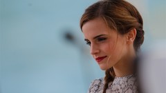 Woman Celebrity Actress brunettes emma watson red lipstick