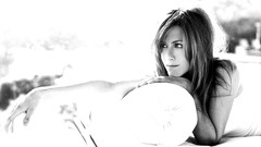 Woman Celebrity Actress jennifer aniston blondes brunettes bra 