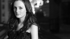 Woman Celebrity Actress leighton meester grayscale
