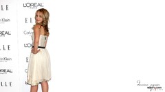 Woman Celebrity Actress models dianna agron looking back