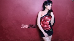 Woman Celebrity Actress models photo shoot cleavage bikini