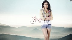 Woman Celebrity Actress models photo shoot cleavage bikini