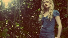 Woman Celebrity Actress outdoors blondes Australian Emilie de 