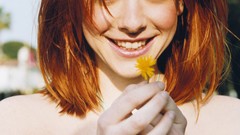 Woman Celebrity Alyson Hannigan Actress smiling redheads blue 
