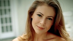 Woman Celebrity Alyssa Milano faces