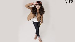 Woman Celebrity asians brunettes singers bangs Korean Simple 