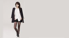 Woman Celebrity asians brunettes singers short hair bangs 