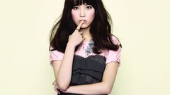 Woman Celebrity asians long hair brunettes singers bangs Korean 