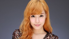 Woman Celebrity asians long hair singers bangs Korean k-pop 