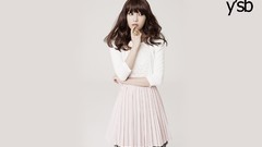 Woman Celebrity asians skirts brunettes singers bangs Korean 