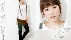 Woman Celebrity asians suspenders brunettes singers bangs 