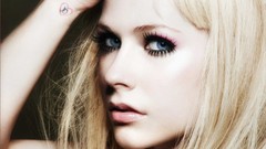Woman Celebrity Avril Lavigne blondes blue eyes portraits