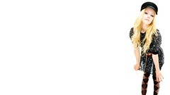 Woman Celebrity Avril Lavigne blondes long hair singers leggings